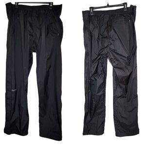Marmot Black Full Zip Sides Precip Eco Outdoor Pants. Men's size XL.  31" inseam